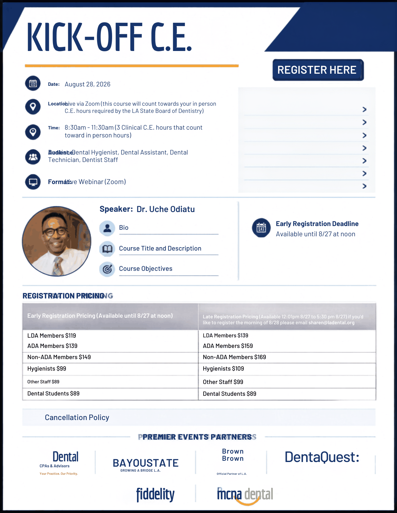 Kick-Off C.E. flyer